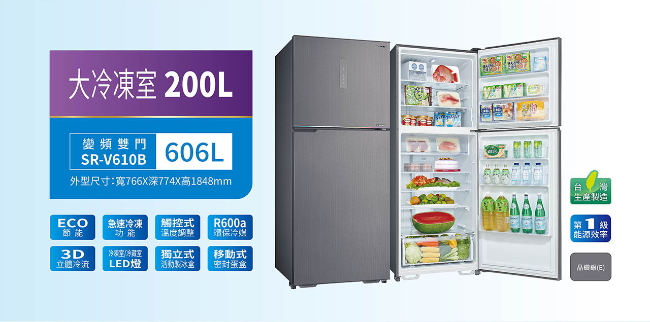 真的大!大冷凍室電冰箱-SANLUX台灣三洋